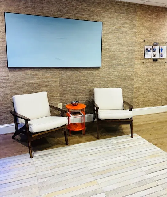Office entrance and reception area